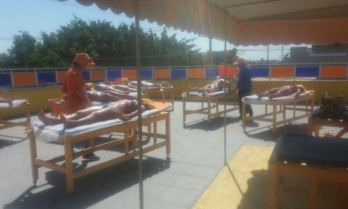 Espaço de bronzeamento natural