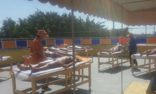Espaço de bronzeamento natural