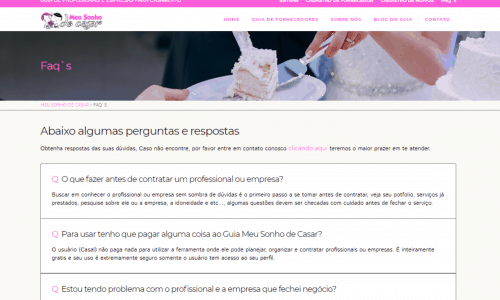 Guia de Profissionais e Empresas para Casamentos