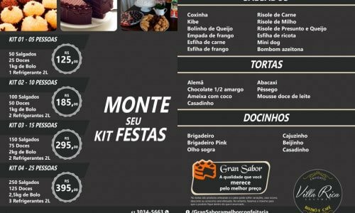 Confeitaria, café e fábrica de bolos, tortas, doces e salgados
