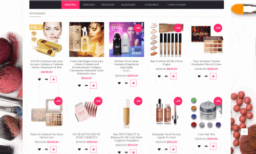 Loja Virtual Cosméticos e Produtos Femininos
