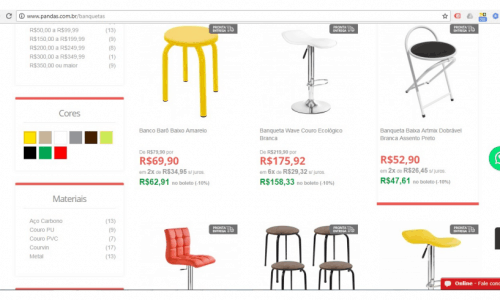 Loja virtual de móveis e decoração R100mil em estoque