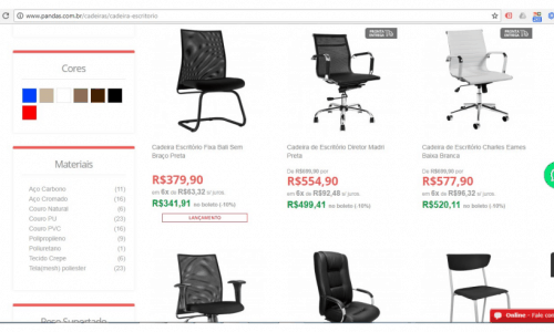 Loja virtual de móveis e decoração R100mil em estoque