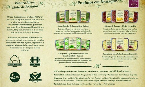 Empresa produtora de massas congeladas artesanais