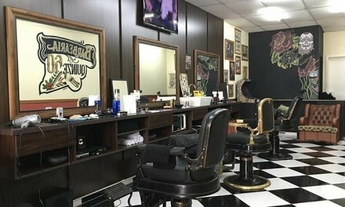 Barbearia em funcionamento