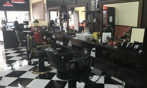 Barbearia em funcionamento