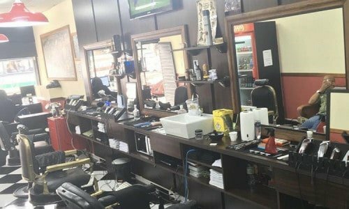 Barbearia em funcionamento