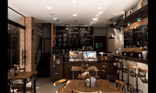 Cafeteria aconchegante em excelente ponto