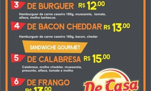 DE CASA BURGUER E BEER