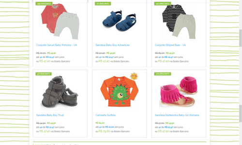 E-commerce Moda Infantil Estoque