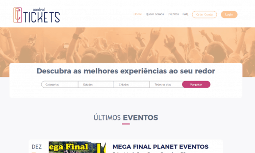 Site de venda de Ingressos online e Portaria