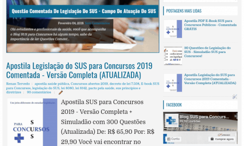 Vendo Website sobre concursos públicos