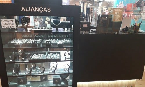 Quiosque Franquia de Joias em aço