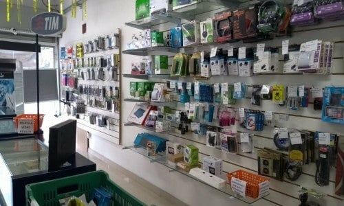 Loja montada funcionando