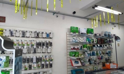 Loja montada funcionando