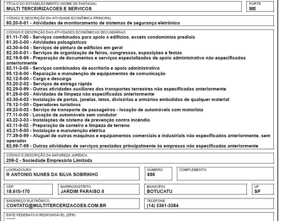 EMPRESA DE TERCEIRIZAÇÃO DE MÃO DE OBRA PRESTAÇÃO DE SERVIÇOS