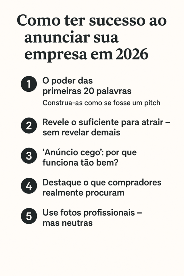 Onde Anunciar Sua Empresa à Venda em 2026: Guia Completo para Atingir os Compradores Certos