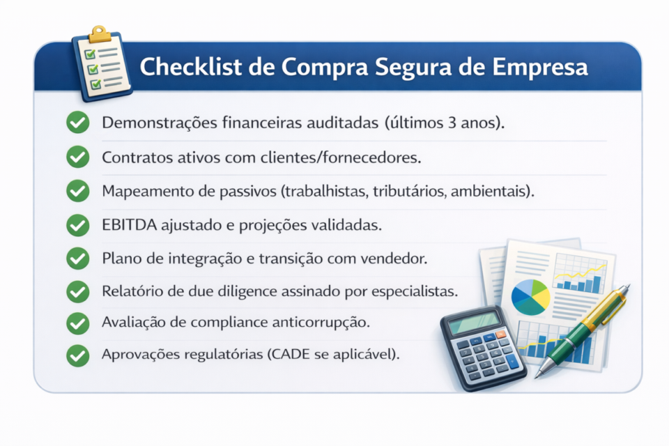 Checklist de compra segura de empresa