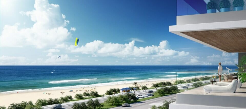 Lançamento de Cobertura frontal a Praia da Barra da Tijuca, Calçada