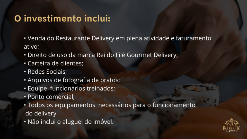 Venda Restaurante japonês Delivery