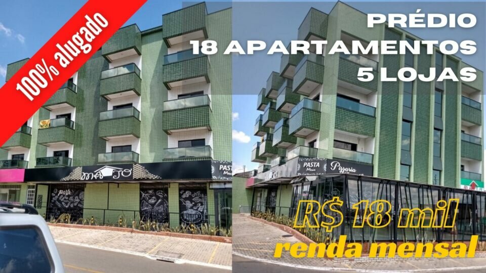 💥 Prédio com 18 apartamentos e 5 lojas no Recanto das Emas/DF