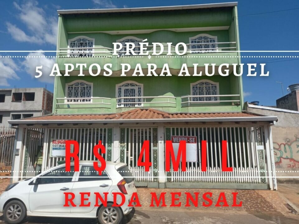 🔥 Prédio com 5 apartamentos para aluguel 🔥