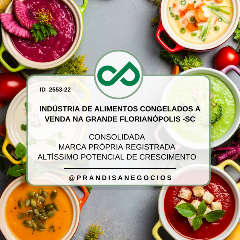 ID 2553-22 Indústria de alimentos congelados a venda em Florianópolis-SC