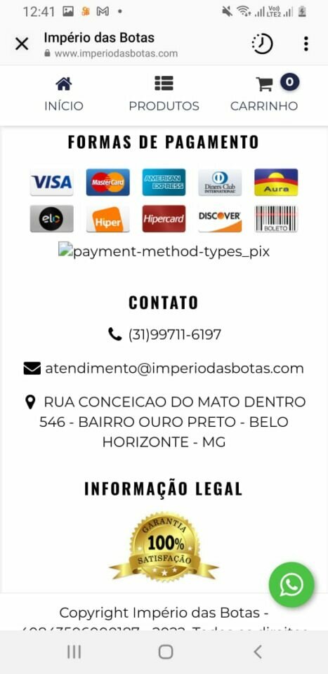 Vendo Loja online especializada em botas femininas funcionando e faturando