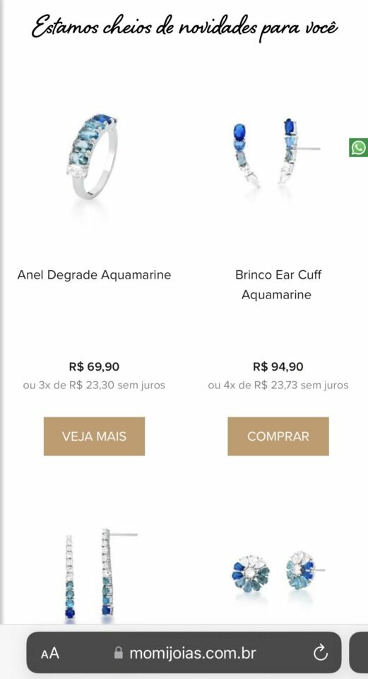 Franquia loja on-line de semi joias