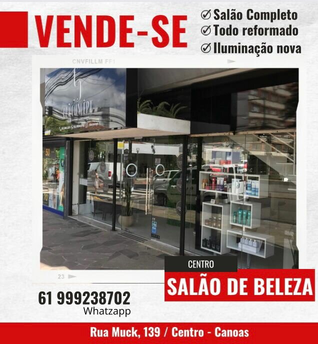 Salão de Beleza à Venda – Área Central de Canoas / Rio Grande do Sul