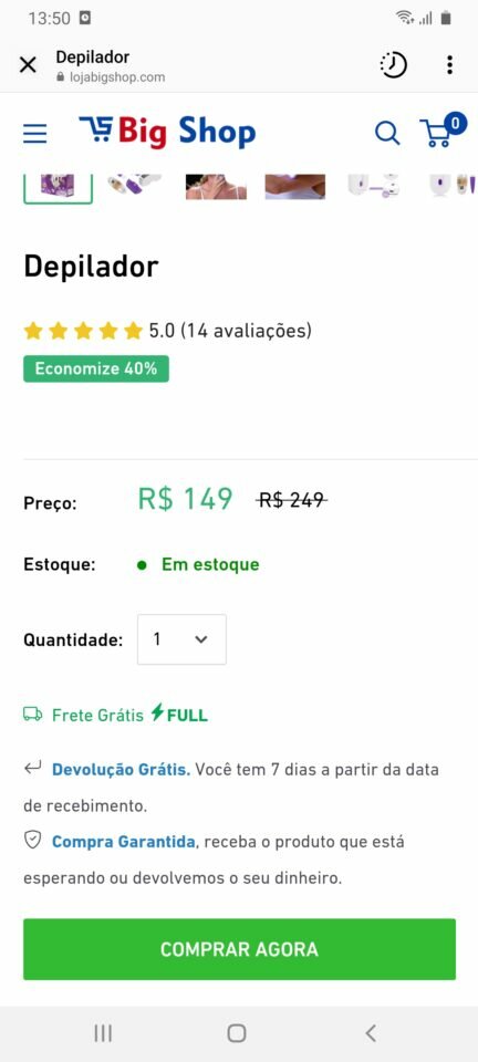 Vendo loja com faturamento líquido de 10 mil reais por mês