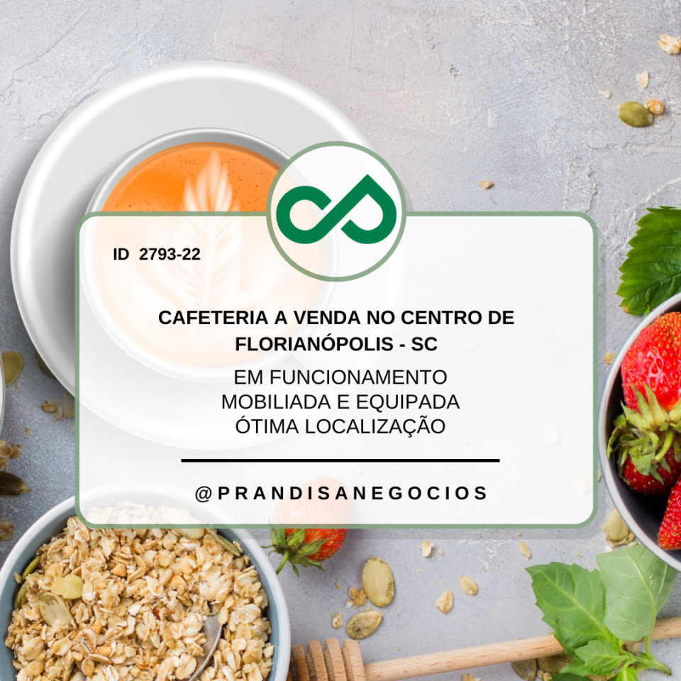 ID 2793-22 Cafeteria a venda no Centro de Florianópolis – SC