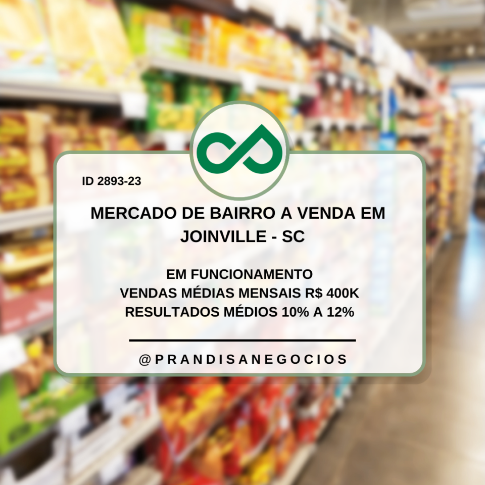 Mercado de bairro a venda em Joinville – SC
