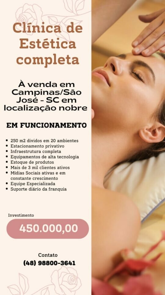 Clínica de estética avançada em pleno funcionamento