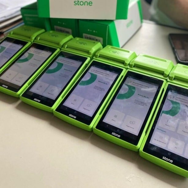 Maquininha de cartão Ton T3 smart com 2 baterias/Qrcode e touch-screen