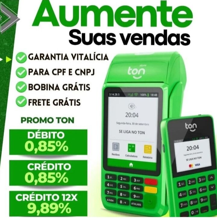 Maquininha de cartão Ton