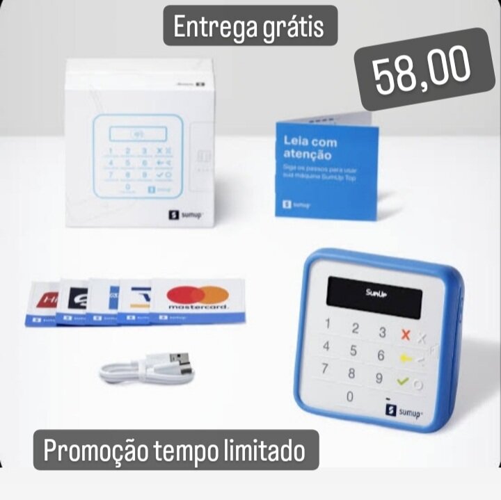 Maquininha de cartão Sumup promoção tempo limitado Entrega grátis