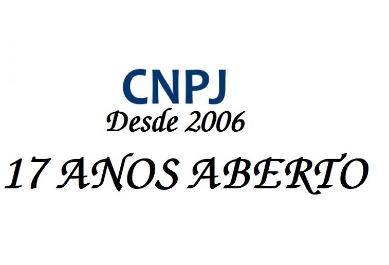 CNPJ 17 anos de empresa aberta sem restrições