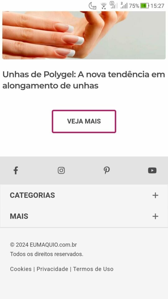 Site de BELEZA e MAQUIAGEM