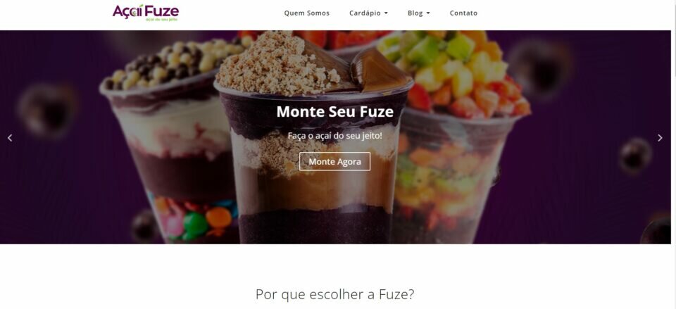 E-Commerce no ramo de alimentação – Venda de Açaí – IFood e site próprio