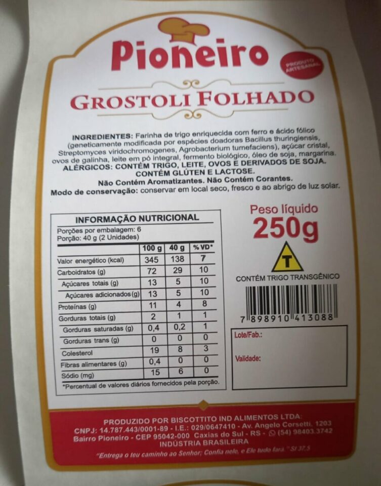INDUSTRIA DE BISCOITOS