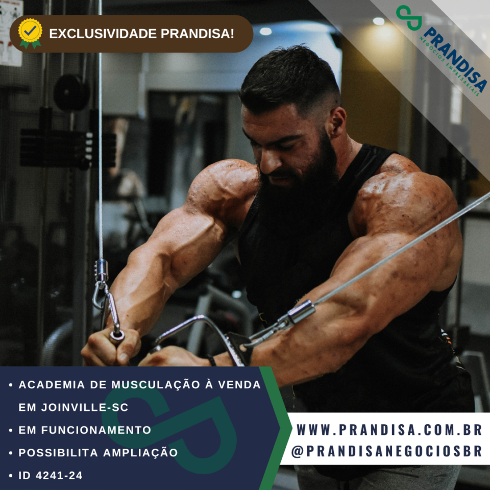 Academia de musculação à venda em Joinville – SC   @prandisanegociosbr