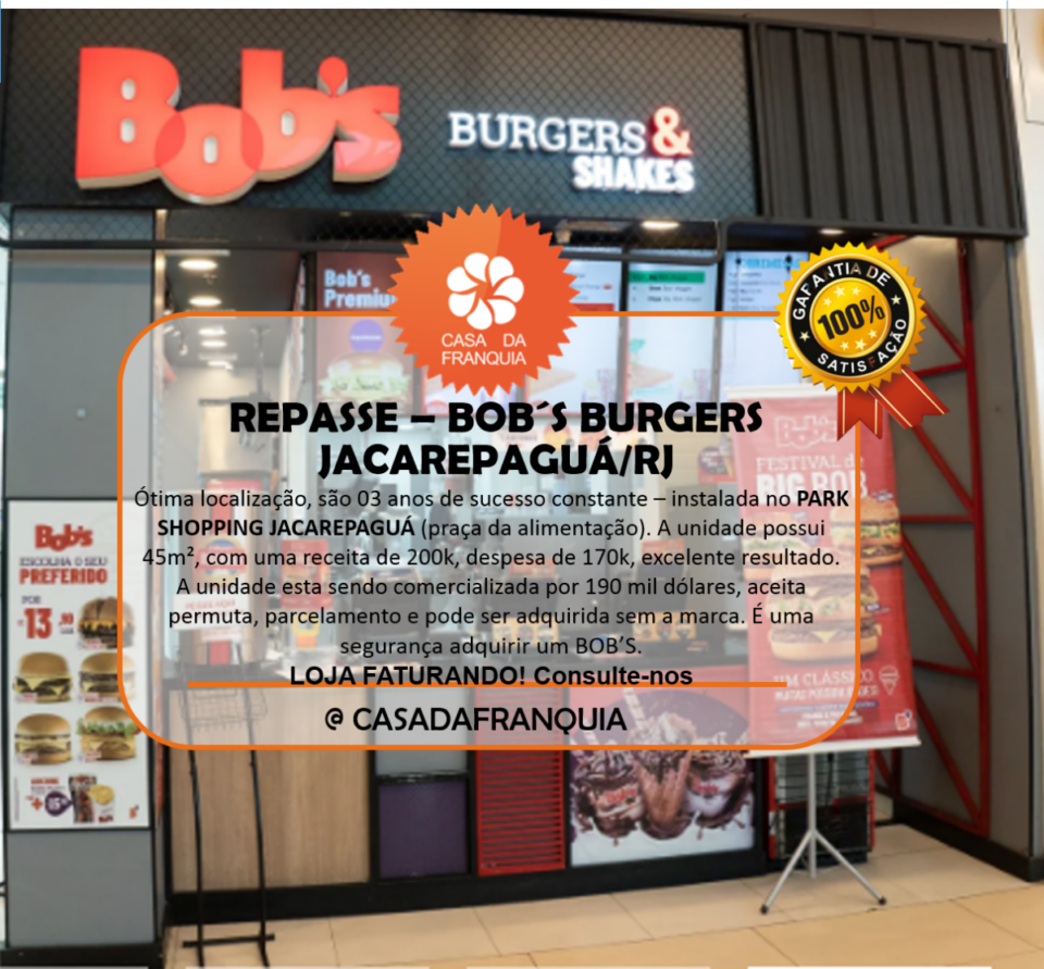 REPASSE – BOB´S BURGERS JACAREPAGUÁ/RJ