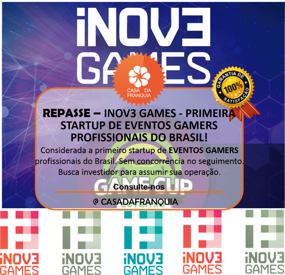 REPASSE – INOV3 GAMES – Primeira Startup de Eventos Gamers Profissionais do