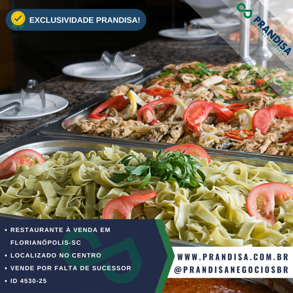 Restaurante à venda no Centro de Florianópolis – SC @prandisanegociosbr
