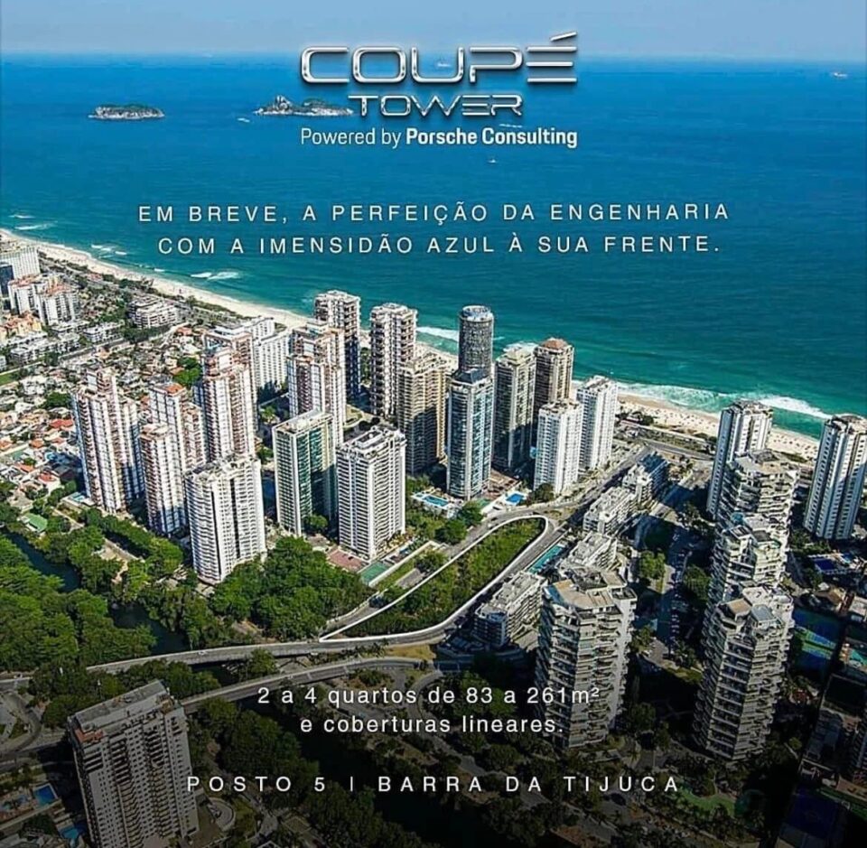 Lançamento de Cobertura linear à venda na Praia da Barra RJ