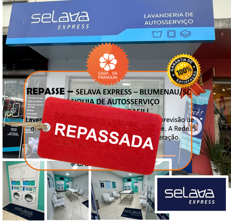 REPASSE –  SELAVA EXPRESS – BLUMENAU/SC – A Franquia de Autosserviço