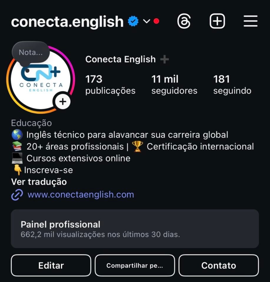 Única Escola de Inglês Técnico no Brasil