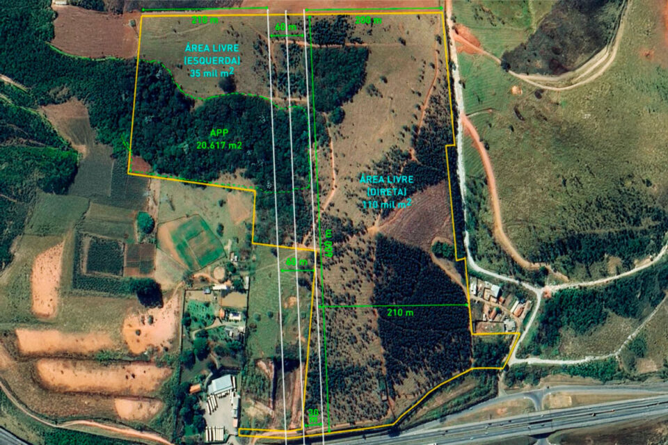 Terreno Industrial a venda em Atibaia/SP nas margens da Rodovia Fernão Dias