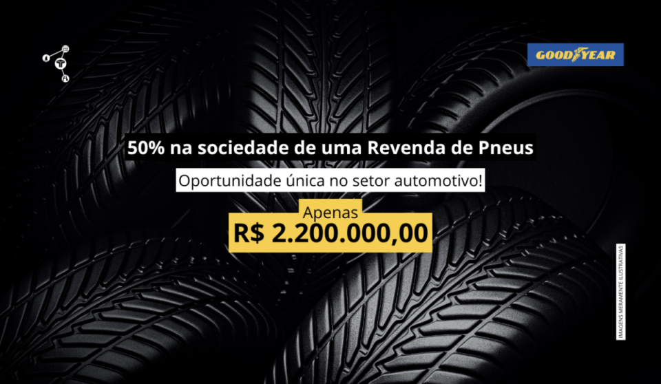 Cód229 – 50 na sociedade de uma Revenda de Pneus Goodyear no Nordeste